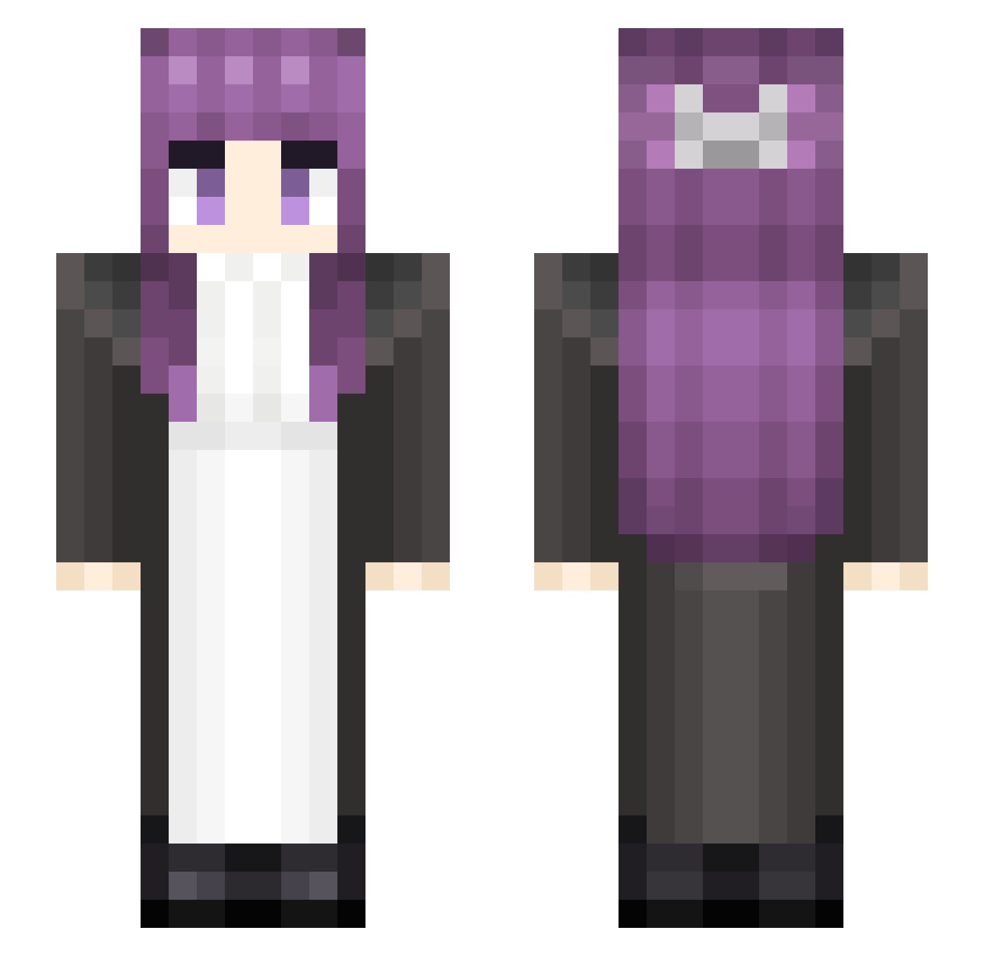 luna0609 Minecraft skin, front and back view
