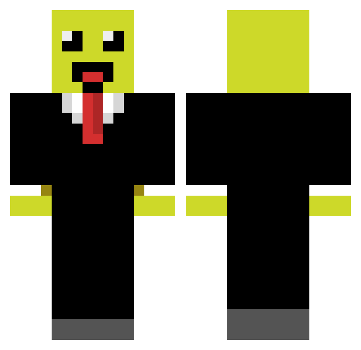 agutiinxd Minecraft skin, front and back view