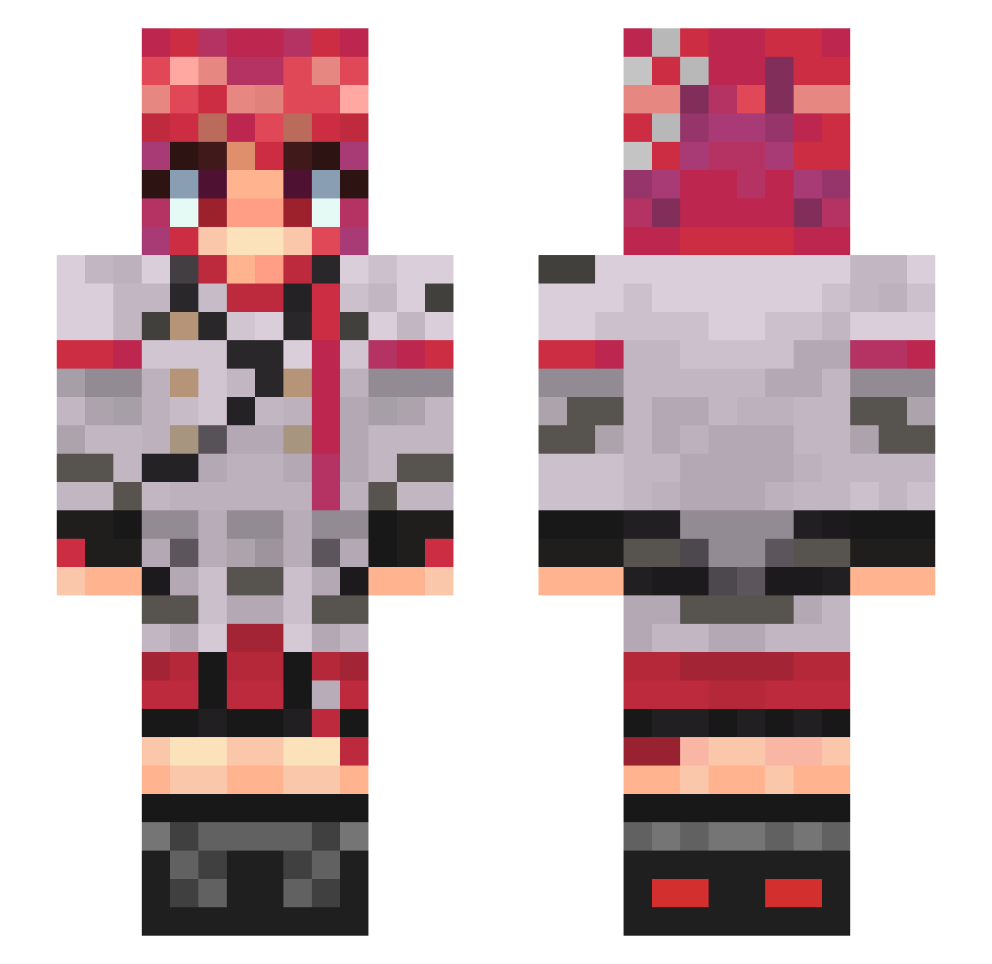 sgtTlacuache_ Minecraft skin, front and back view