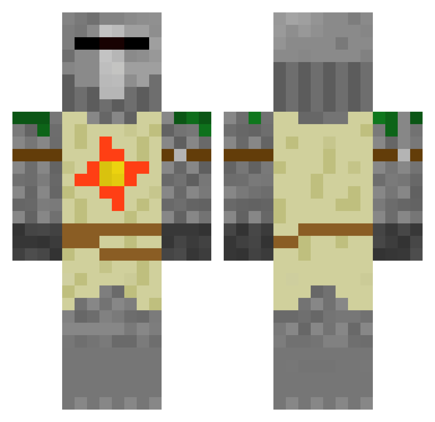 CringeCo Minecraft skin, front and back view