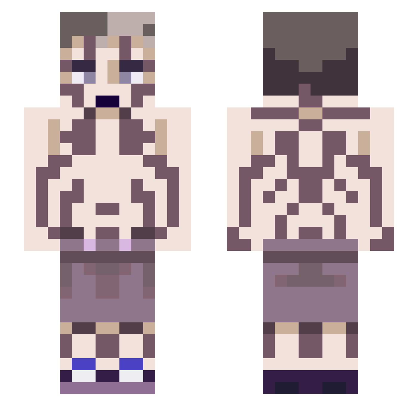 RevoloverOcelot Minecraft skin, front and back view