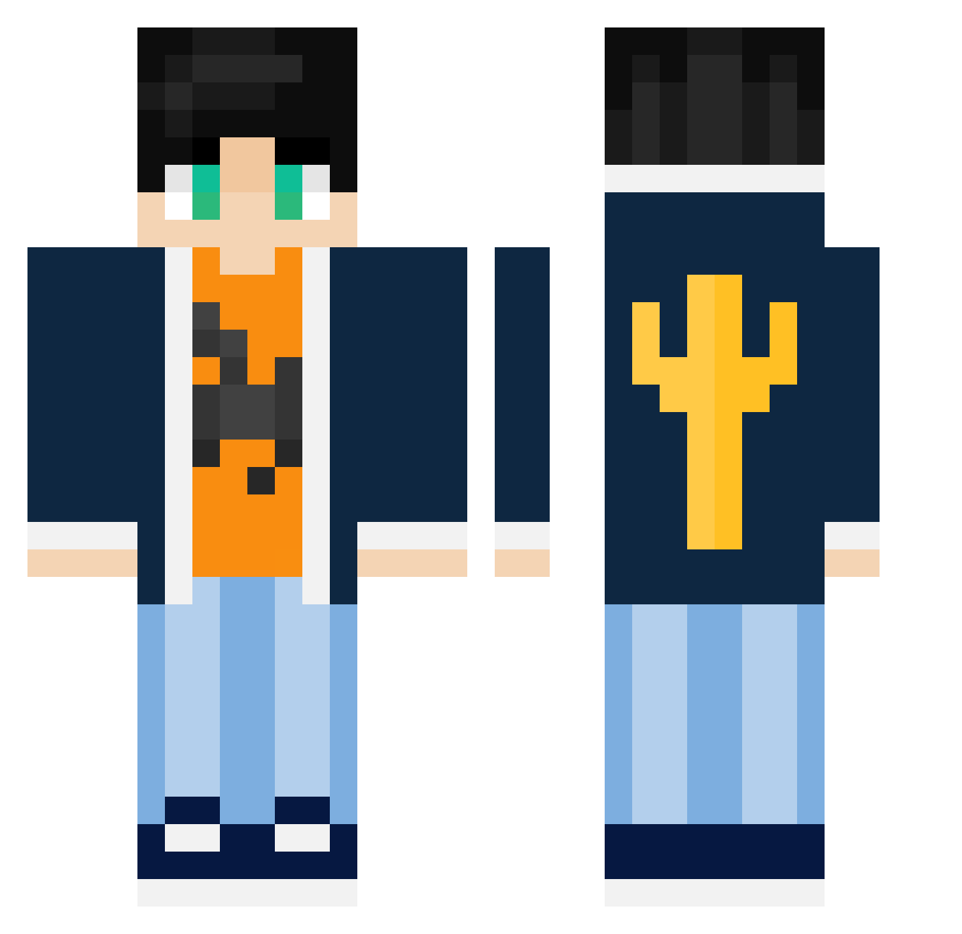 _Osean_ Minecraft skin, front and back view