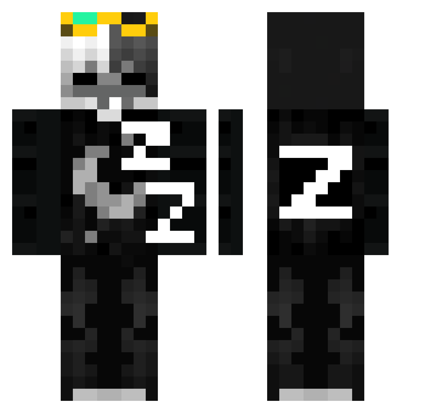 Sleepy275 Minecraft skin, front and back view