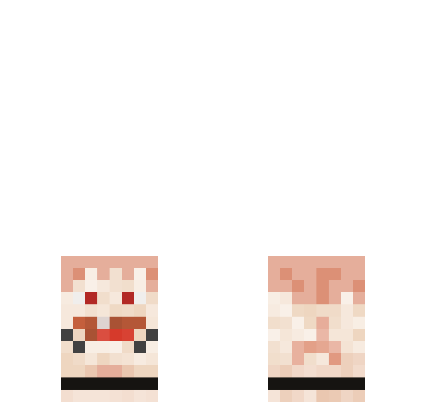 voxxdd Minecraft skin, front and back view