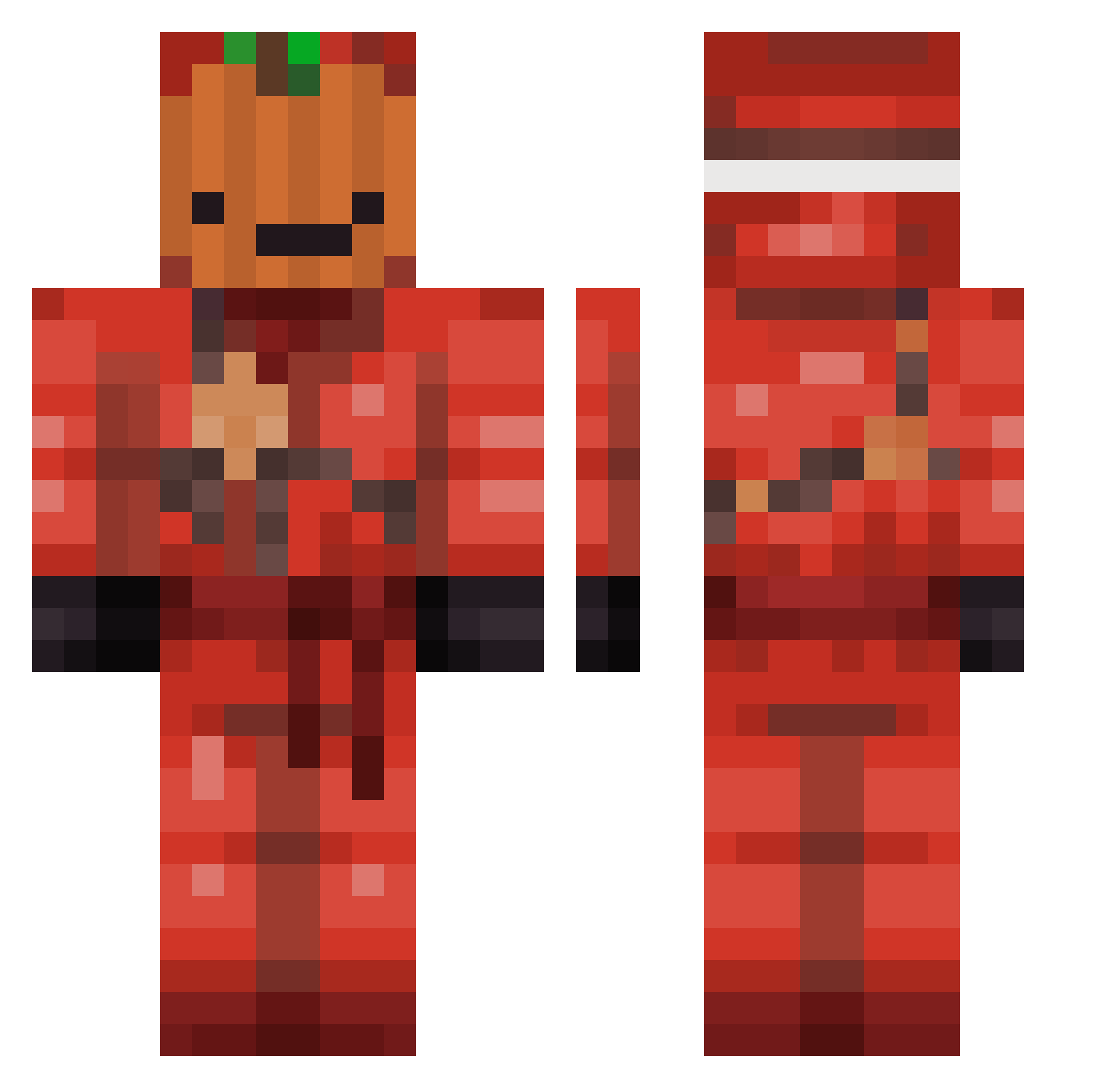 TheSillyGator Minecraft skin, front and back view