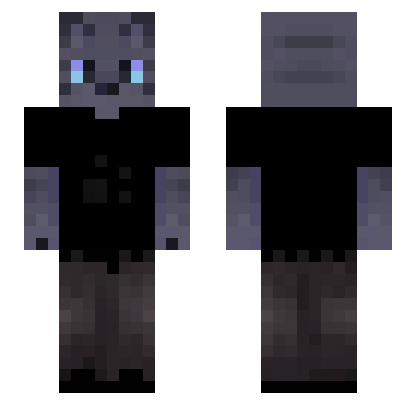 gratulate Minecraft skin, front and back view