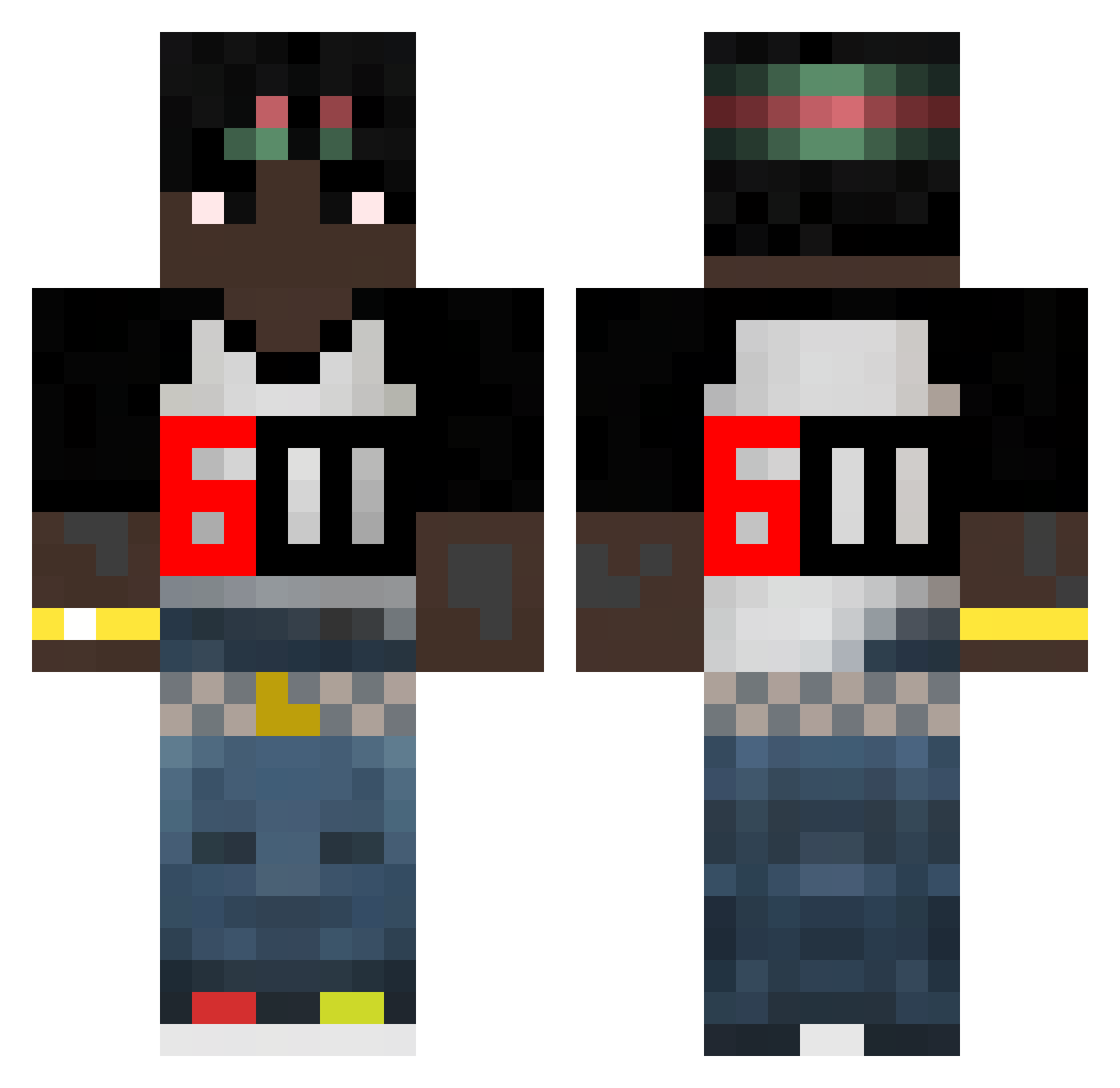 X_Pegasus Minecraft skin, front and back view