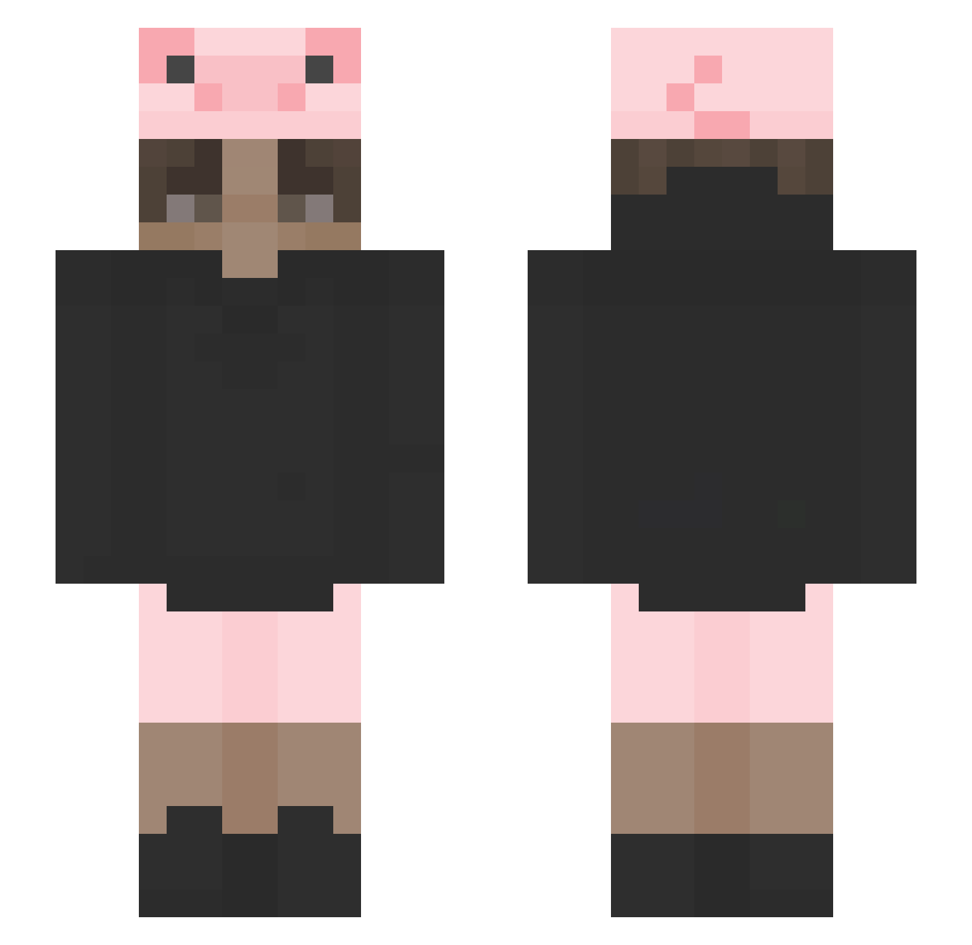daveshotchicken Minecraft skin, front and back view