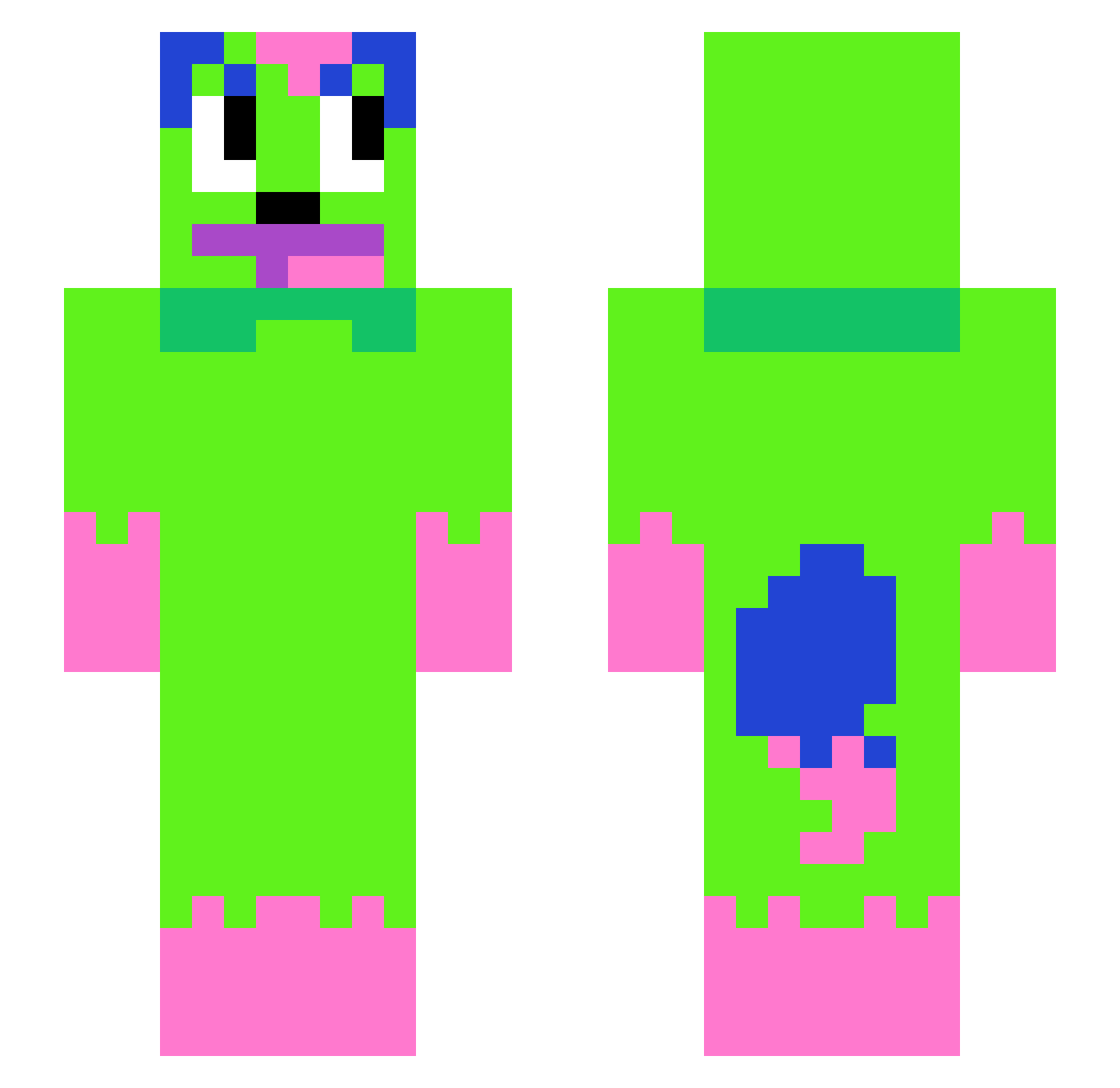 Hetend0 Minecraft skin, front and back view