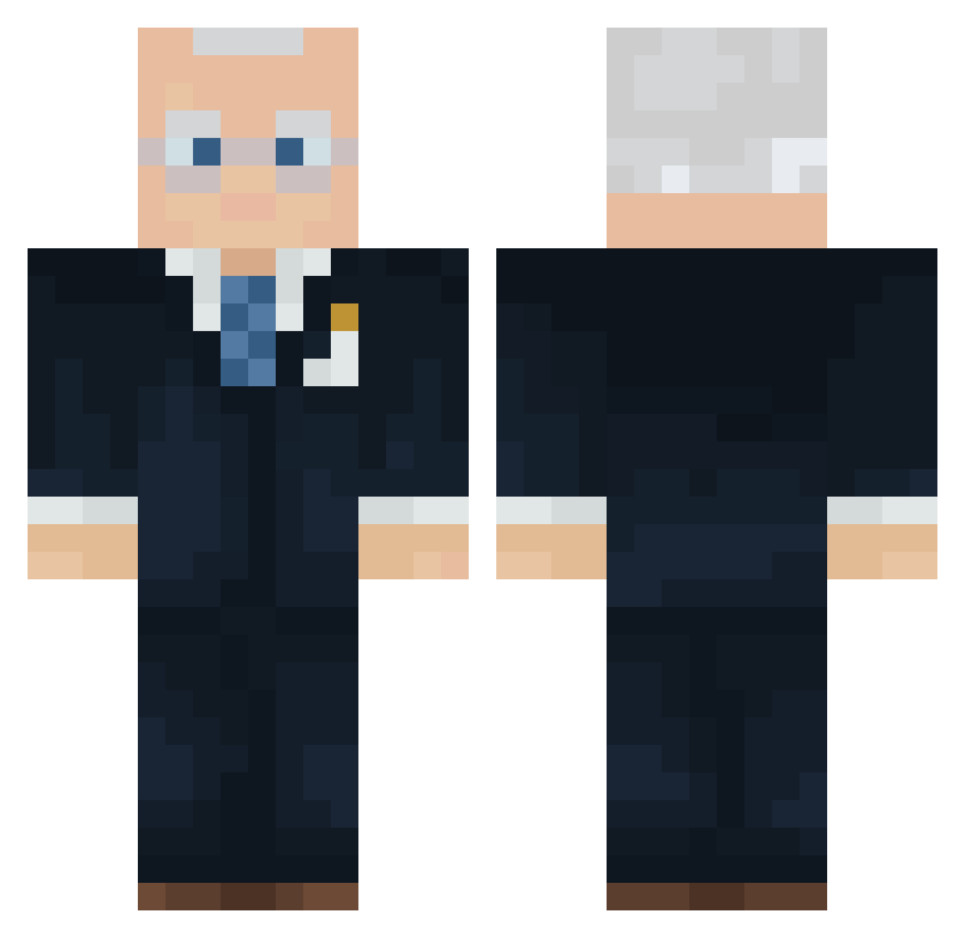 nikomycousin Minecraft skin, front and back view