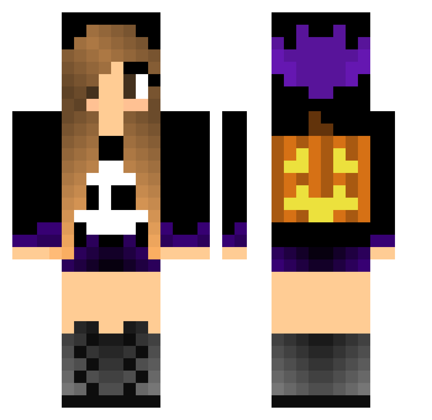 sibbyz Minecraft skin, front and back view