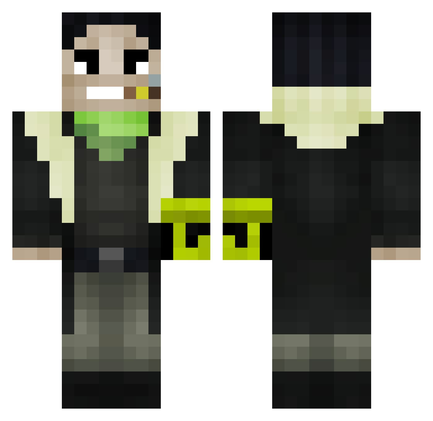 Abyssmegalo22 Minecraft skin, front and back view