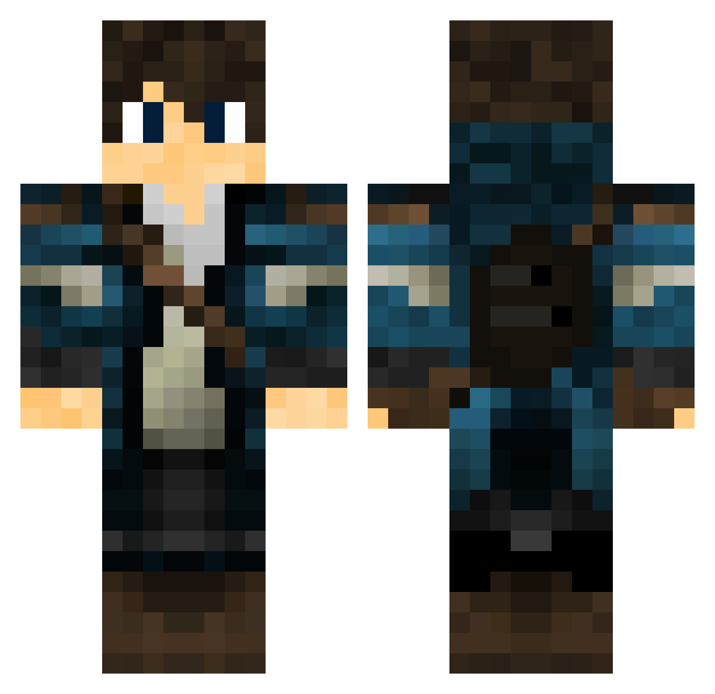 Bankpaper Minecraft skin, front and back view