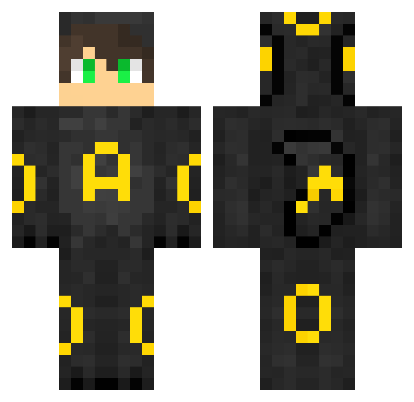 Antoniet_307 Minecraft skin, front and back view