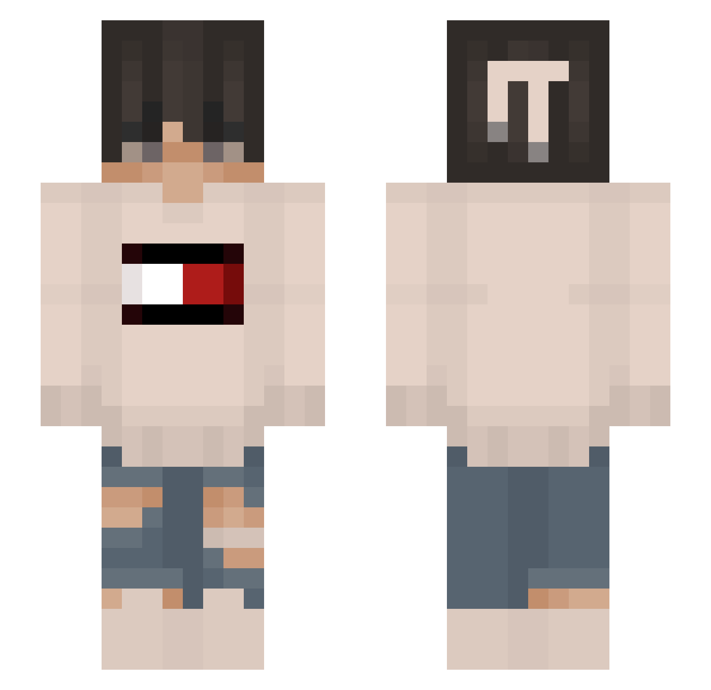 Sewciusz97 Minecraft skin, front and back view