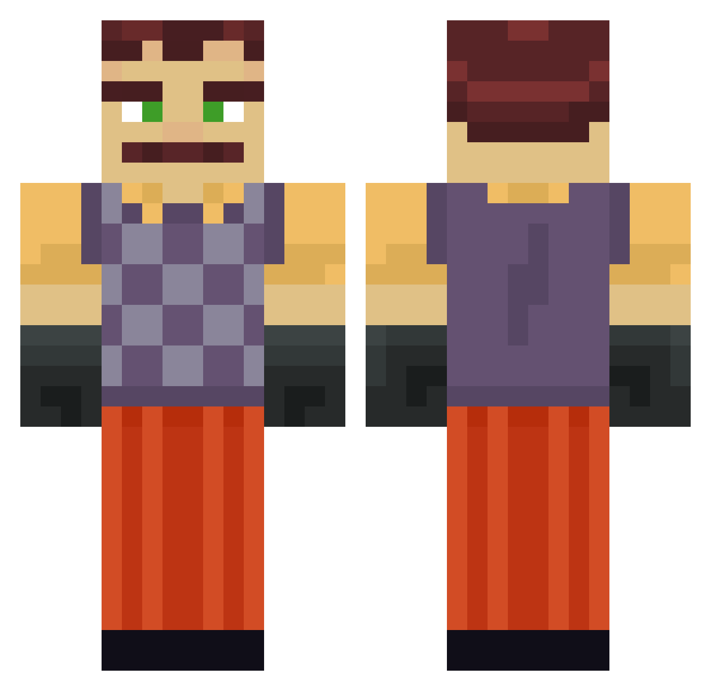 Doktor_Yaikin Minecraft skin, front and back view