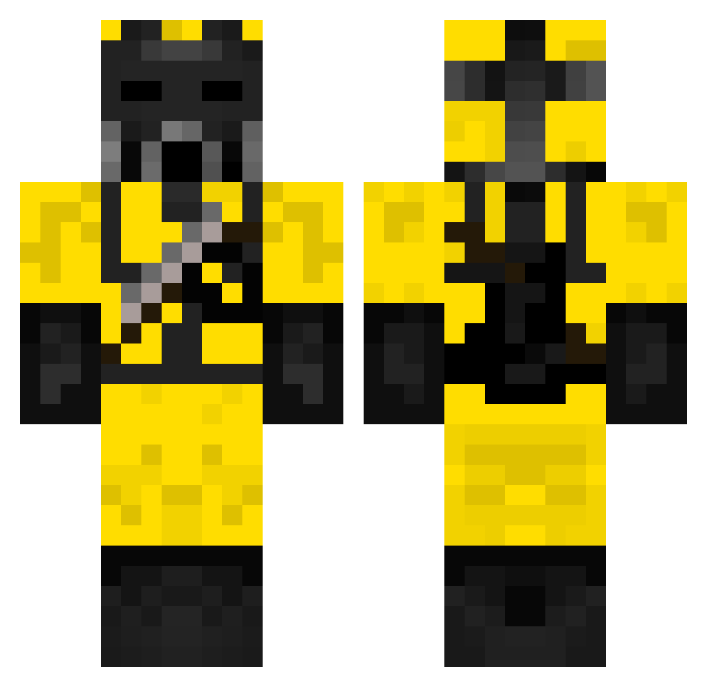 Aylik Minecraft skin, front and back view