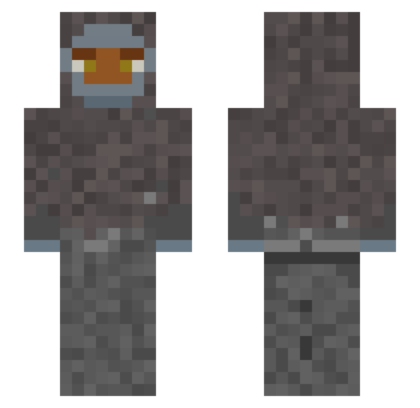 CJSCTekhkrim Minecraft skin, front and back view