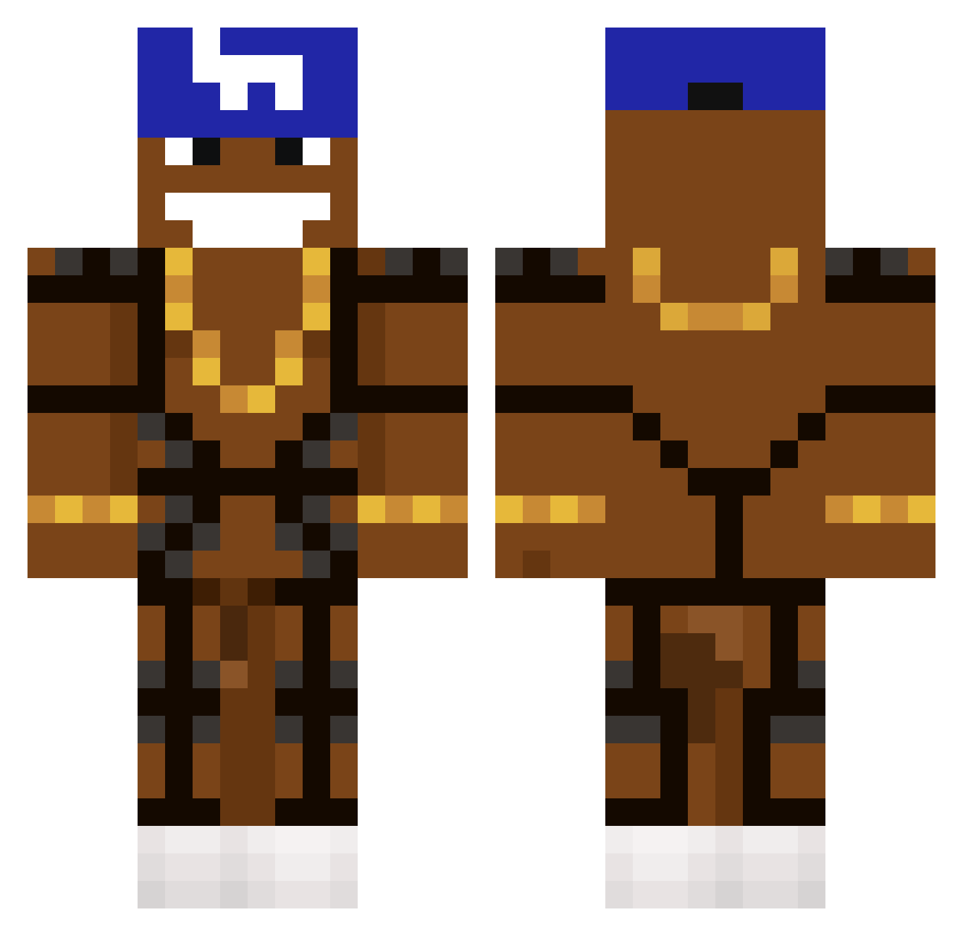 ububugagaga Minecraft skin, front and back view