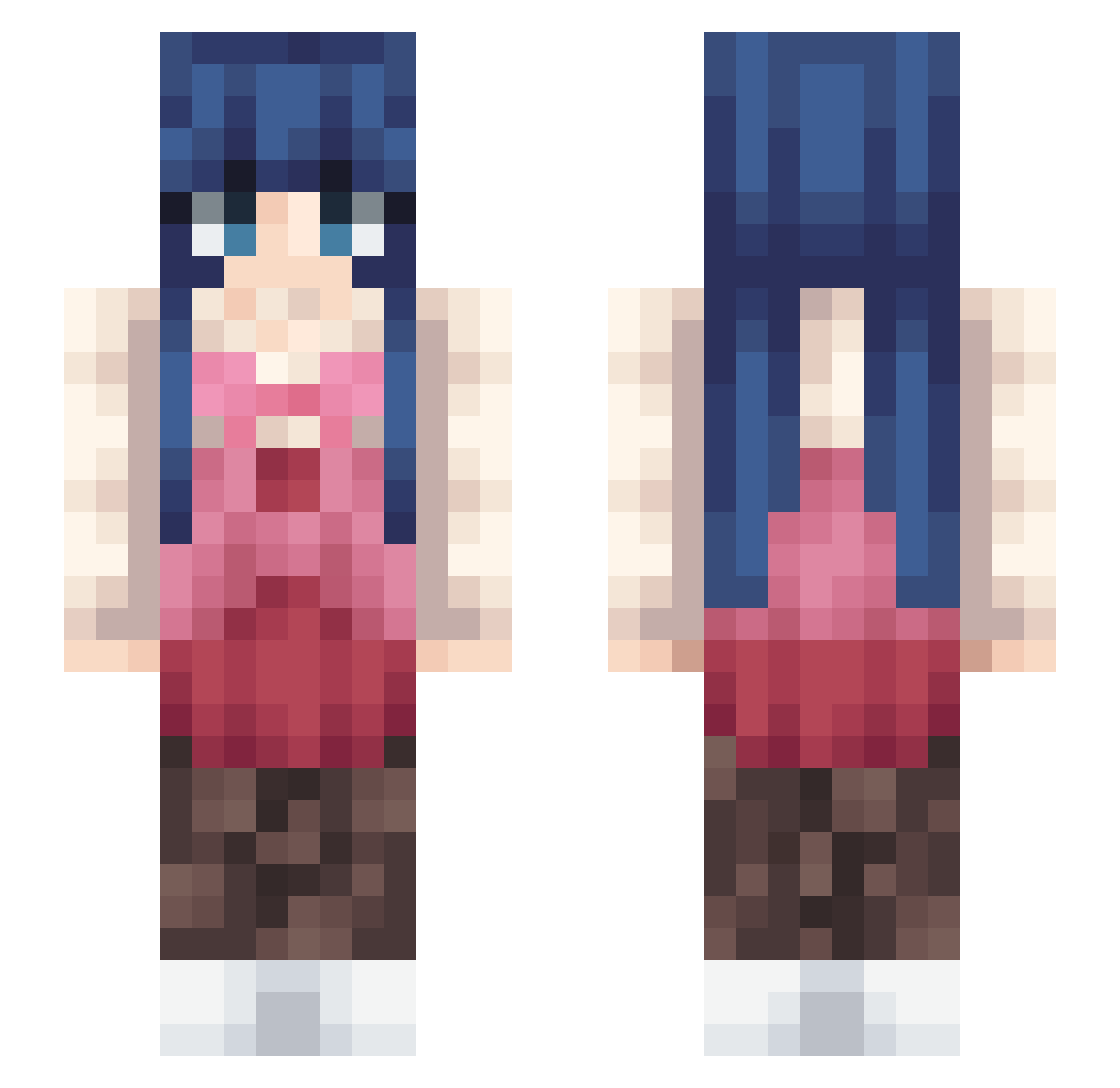 CottonDrifting Minecraft skin, front and back view