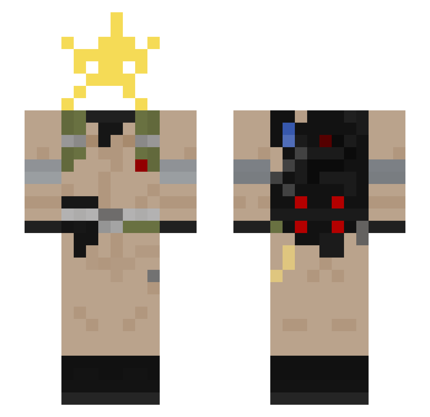 lafrazzle Minecraft skin, front and back view