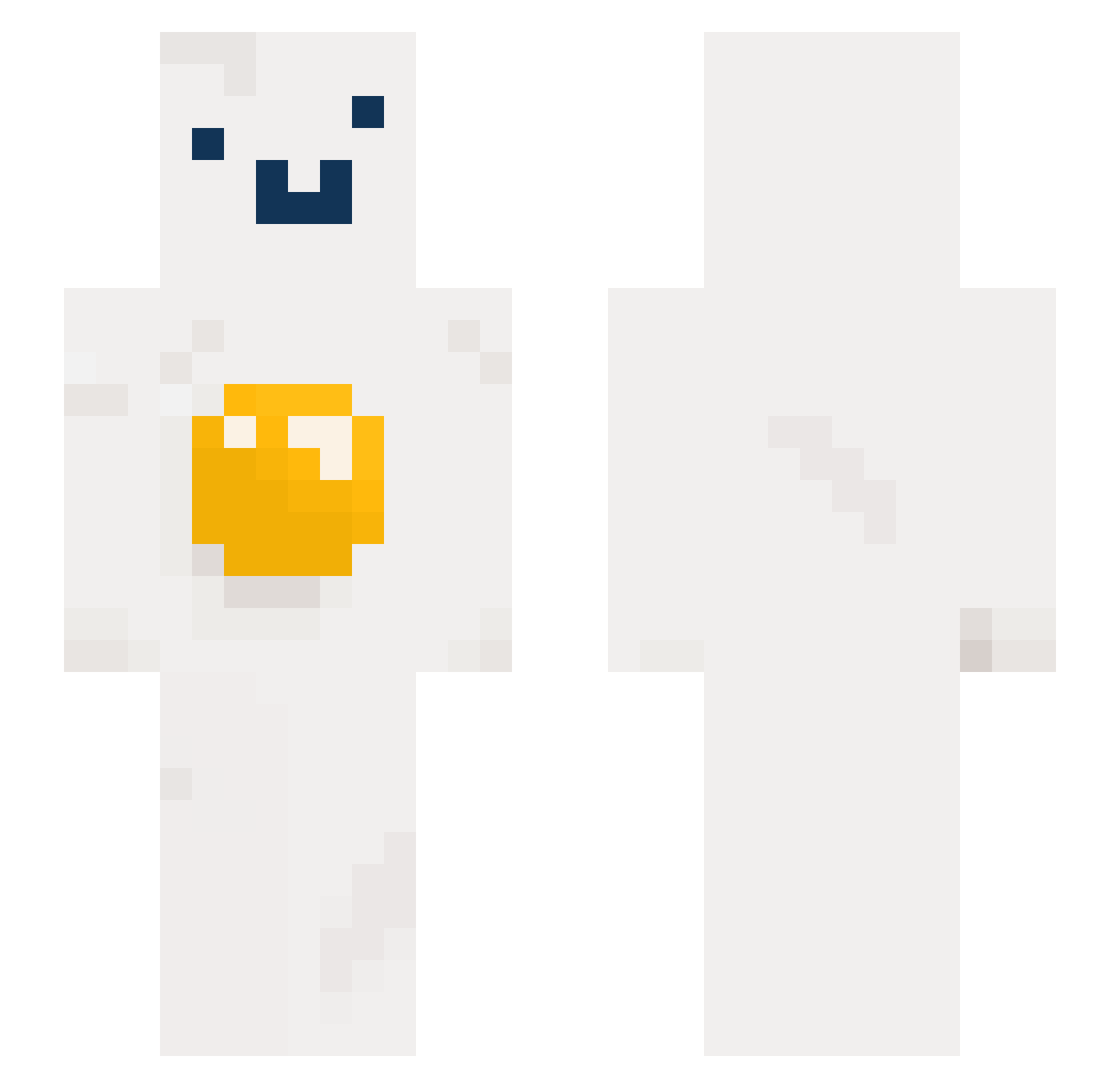 bogroll Minecraft skin, front and back view