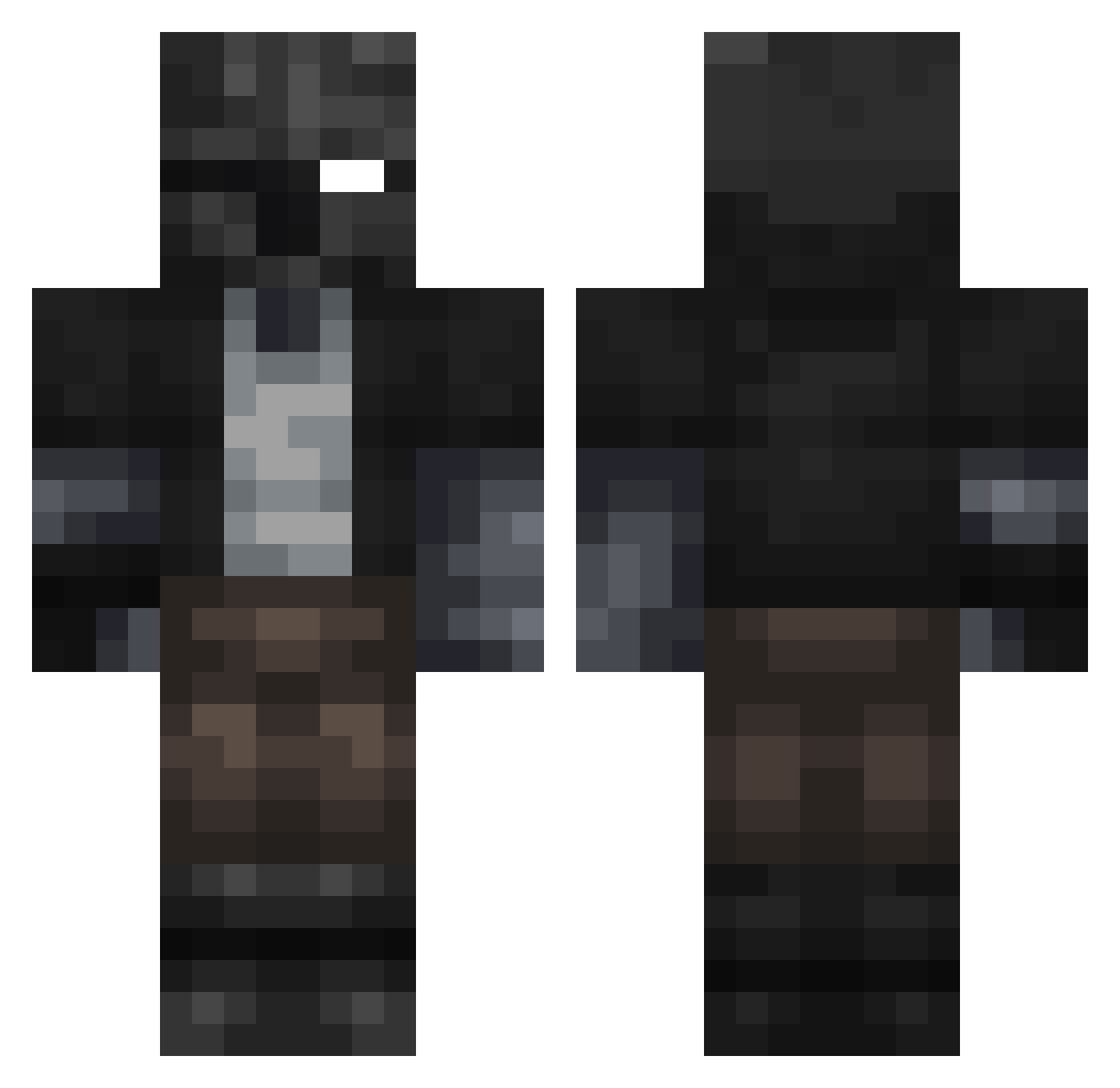 Articarat Minecraft skin, front and back view
