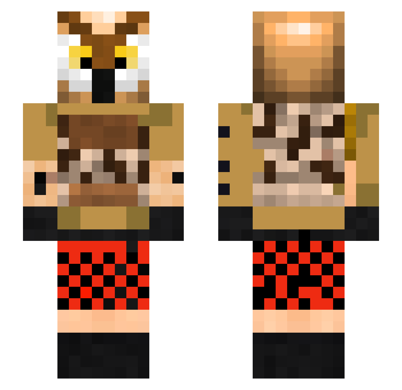 ____Hondo____ Minecraft skin, front and back view