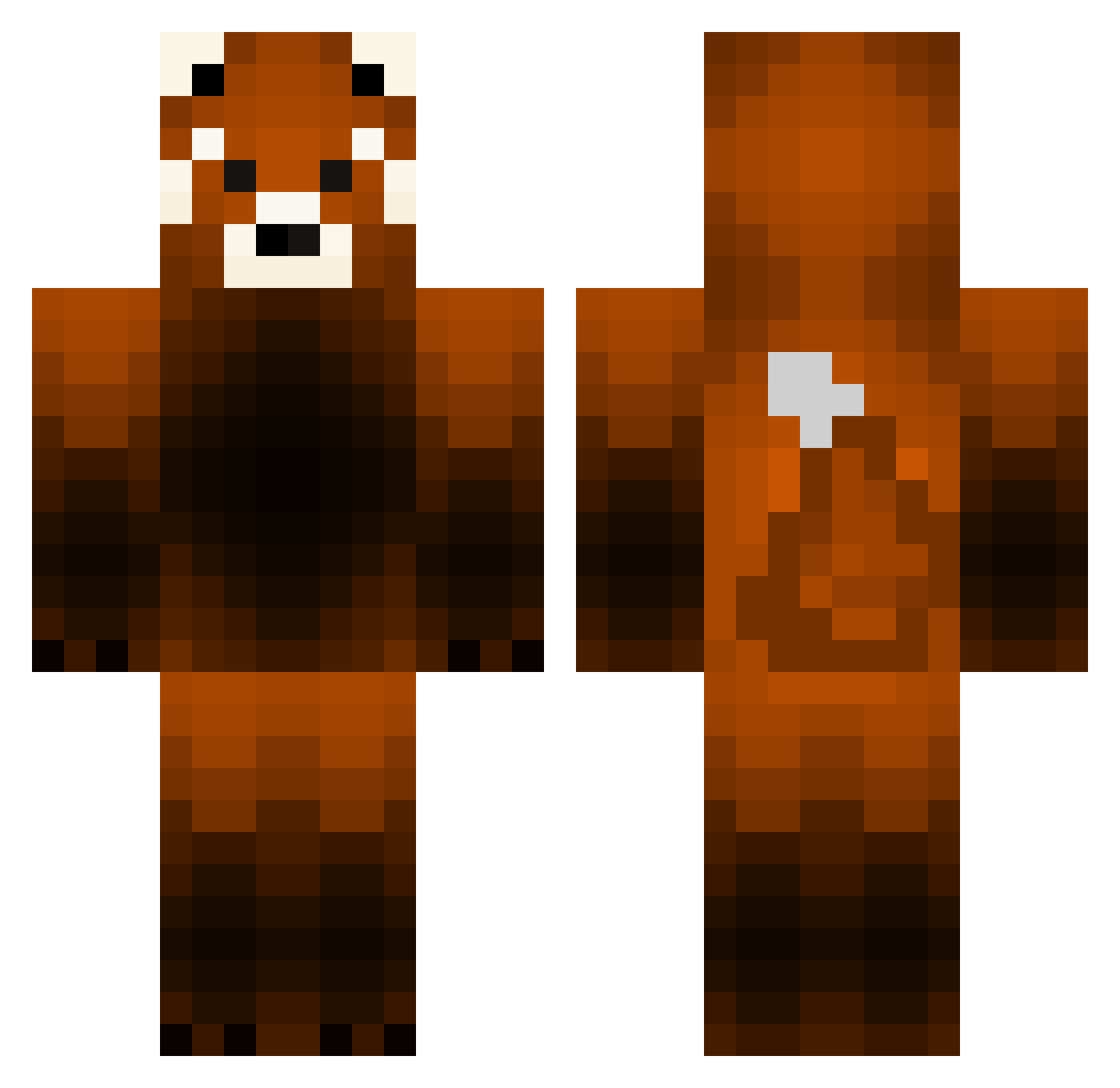 larkozze Minecraft skin, front and back view