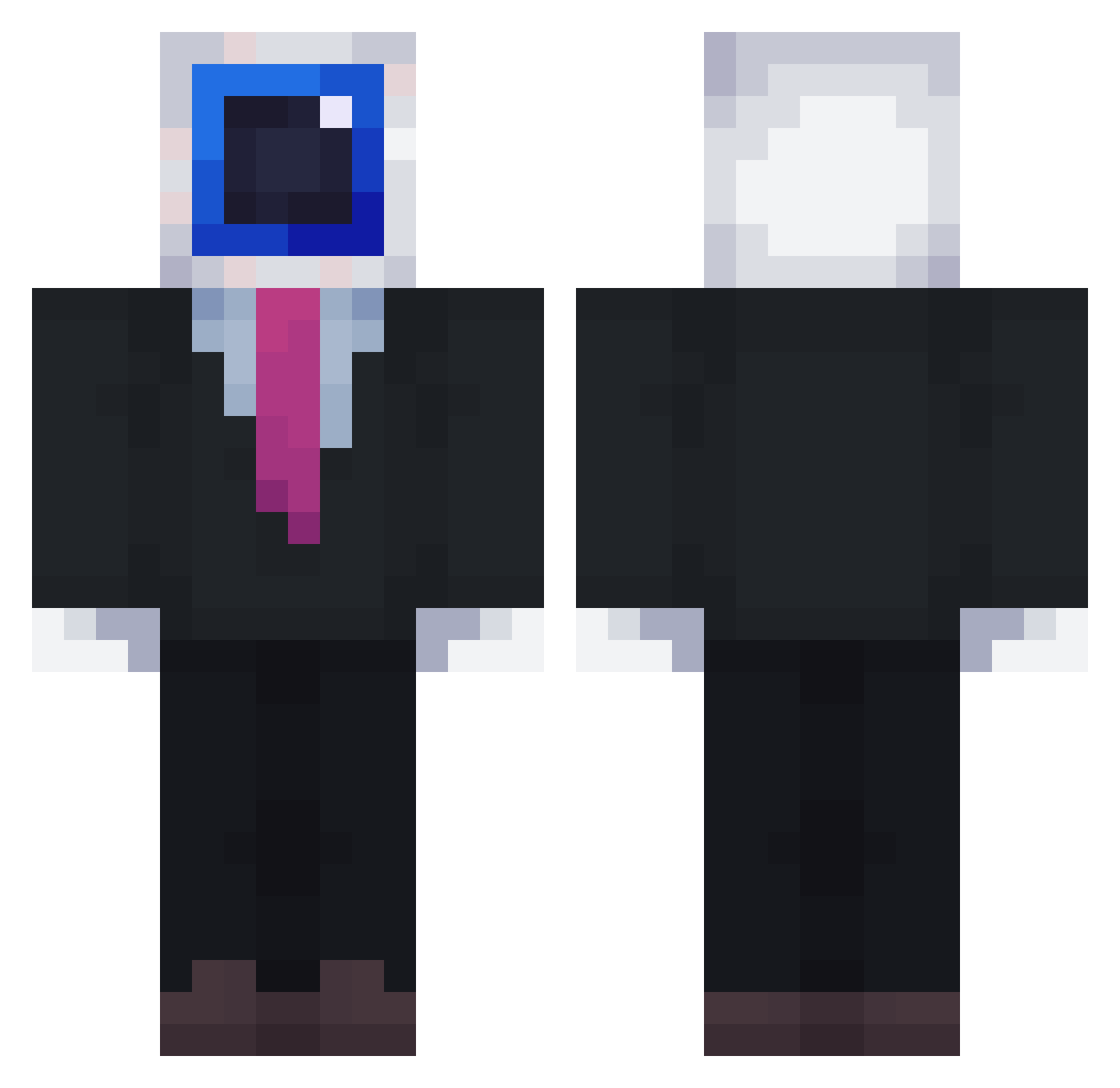 janzkuhh Minecraft skin, front and back view