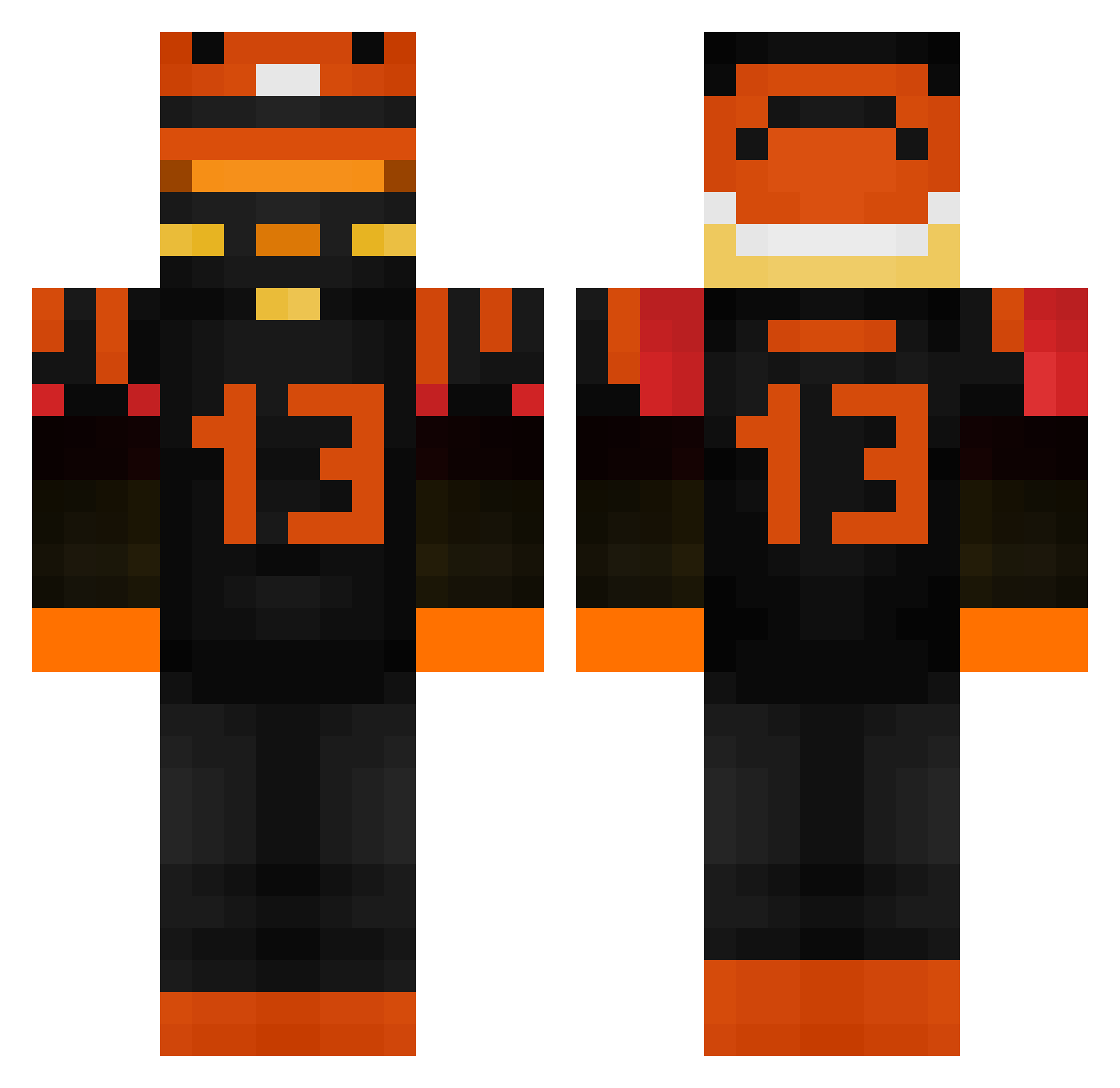 GWLYT994 Minecraft skin, front and back view
