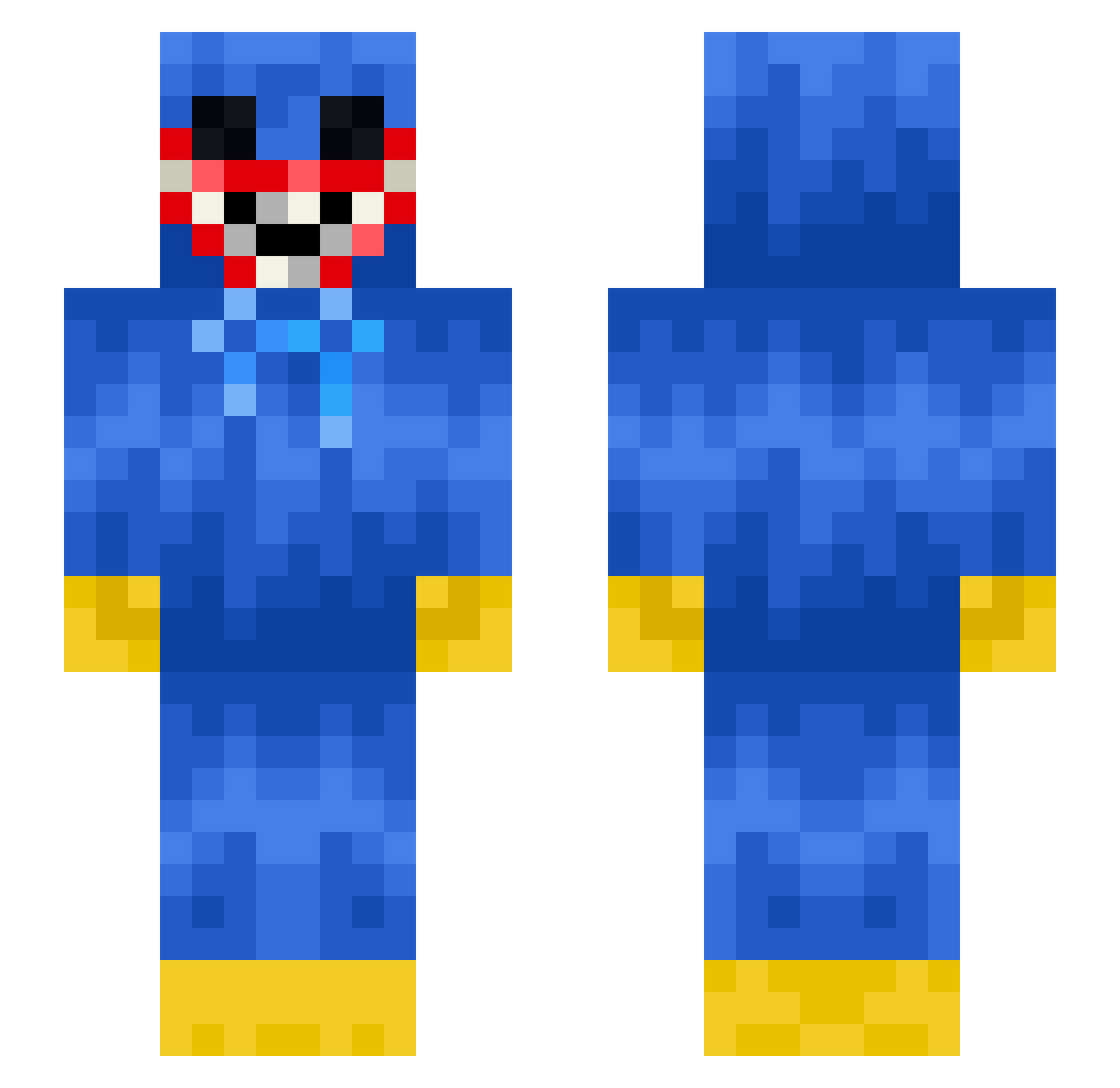 GalaXiAppleX Minecraft skin, front and back view