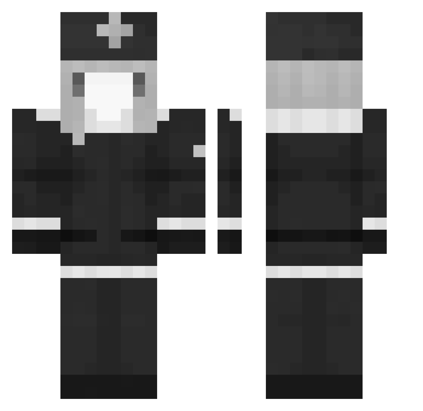 R2M_ Minecraft skin, front and back view