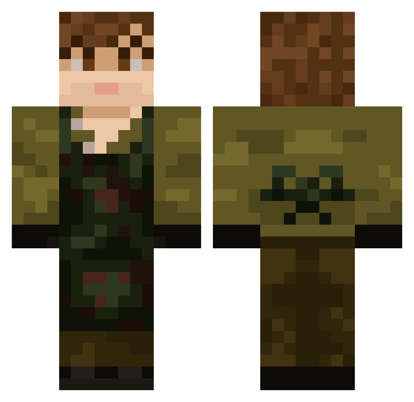 inv0gue Minecraft skin, front and back view