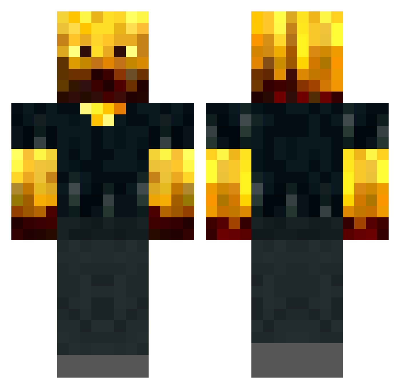 ScarecrowsFang Minecraft skin, front and back view