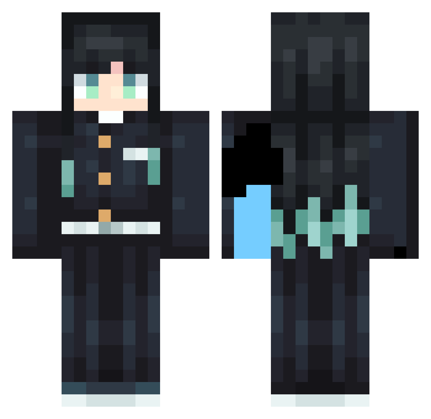 kelp1 Minecraft skin, front and back view