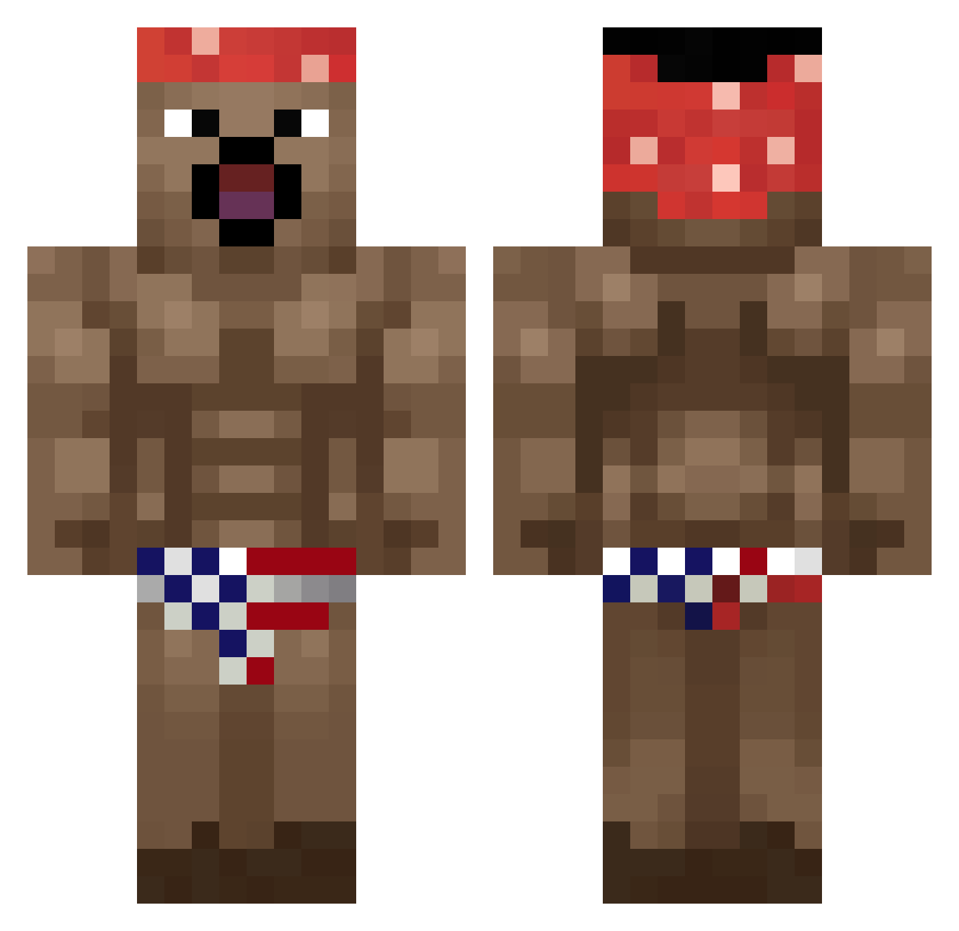 planemink43055 Minecraft skin, front and back view