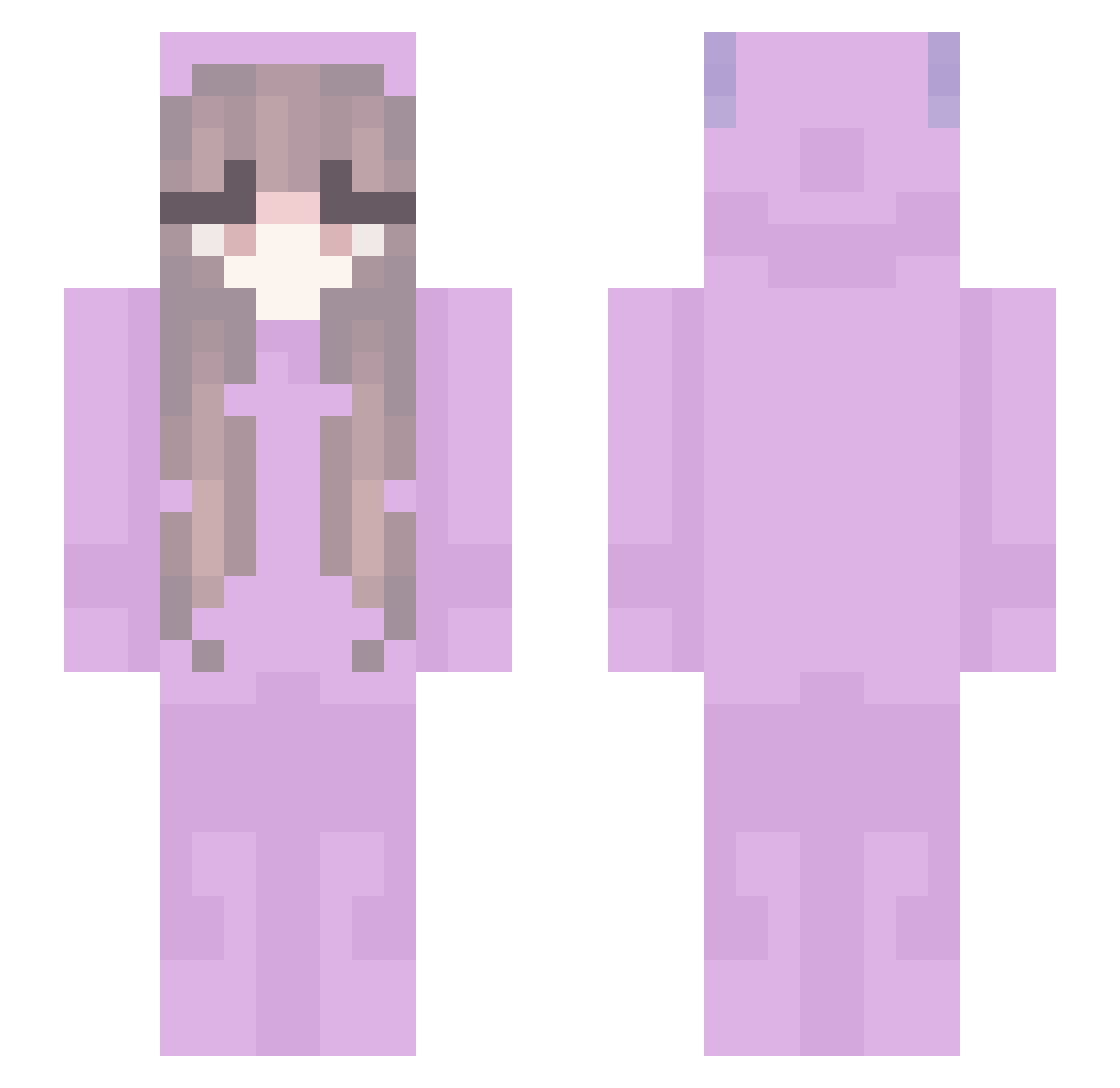Rowe_Melo7030 Minecraft skin, front and back view