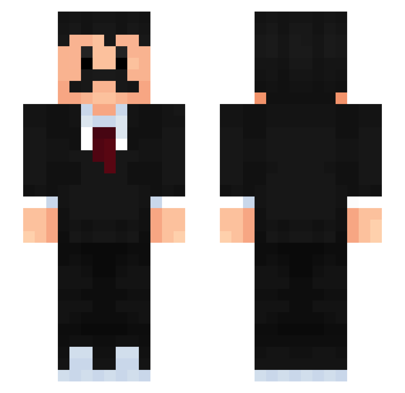 _Timmo Minecraft skin, front and back view