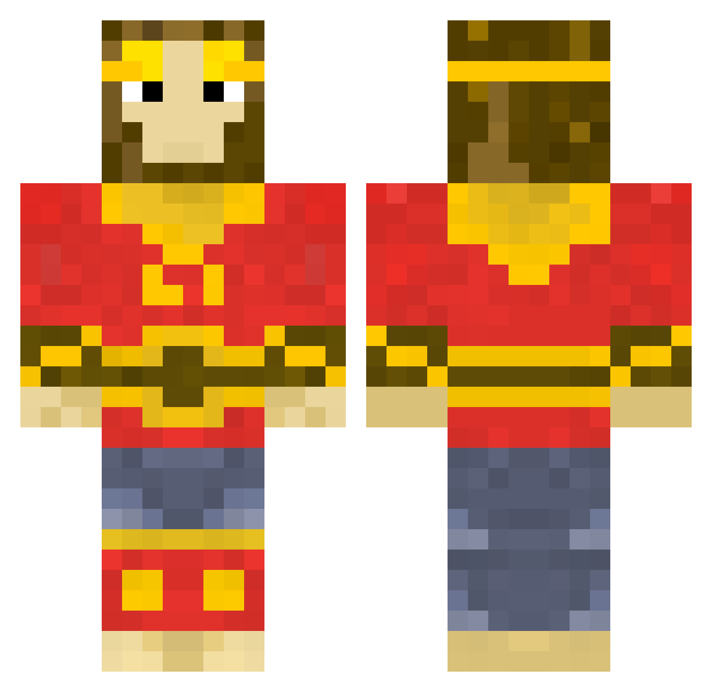 Salito Minecraft skin, front and back view