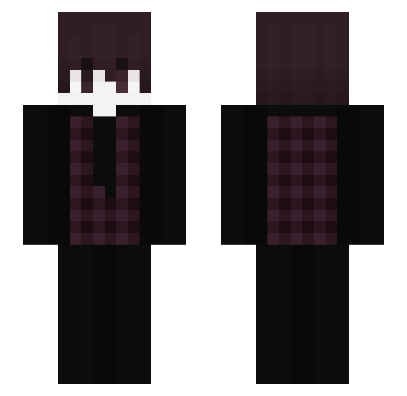 serosakai Minecraft skin, front and back view