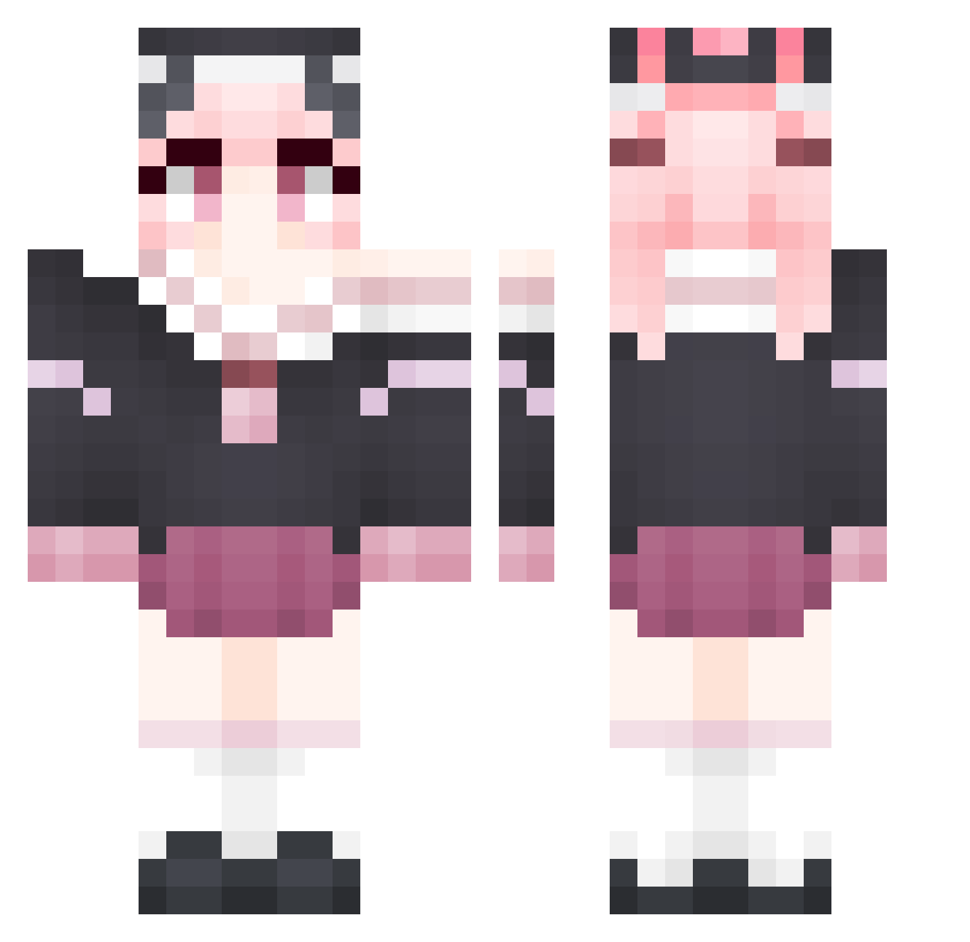 dfsjf Minecraft skin, front and back view