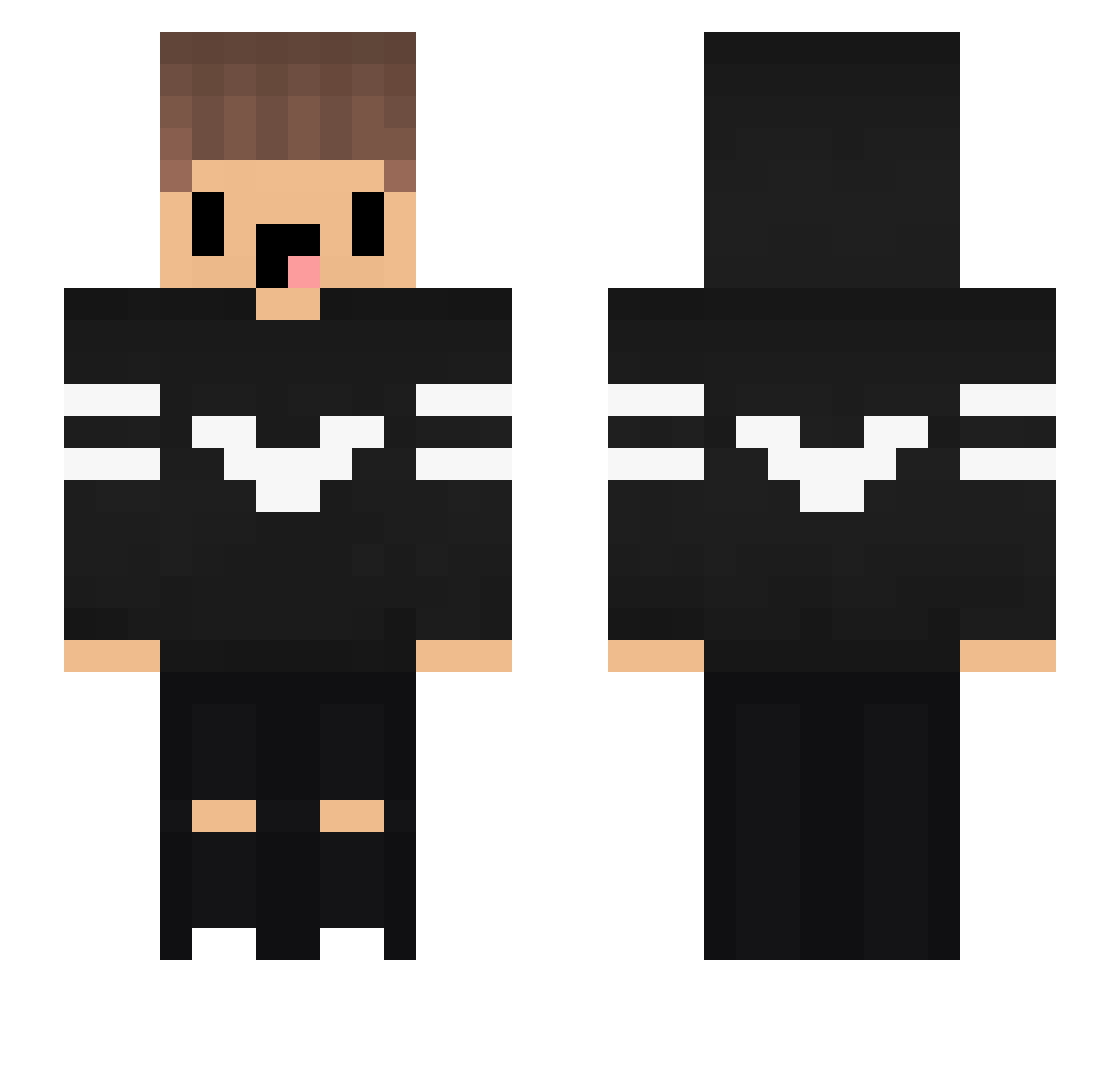 wyzzymon Minecraft skin, front and back view