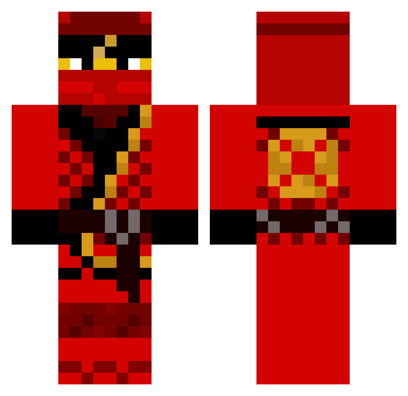 GenericStud Minecraft skin, front and back view