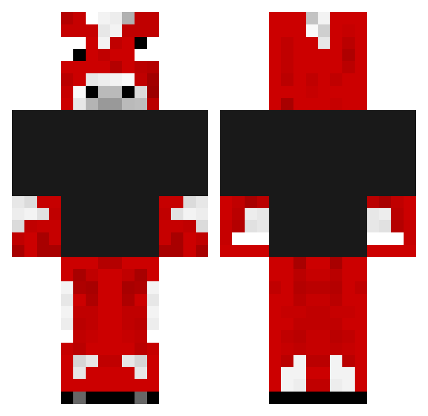 Hurlers Minecraft skin, front and back view