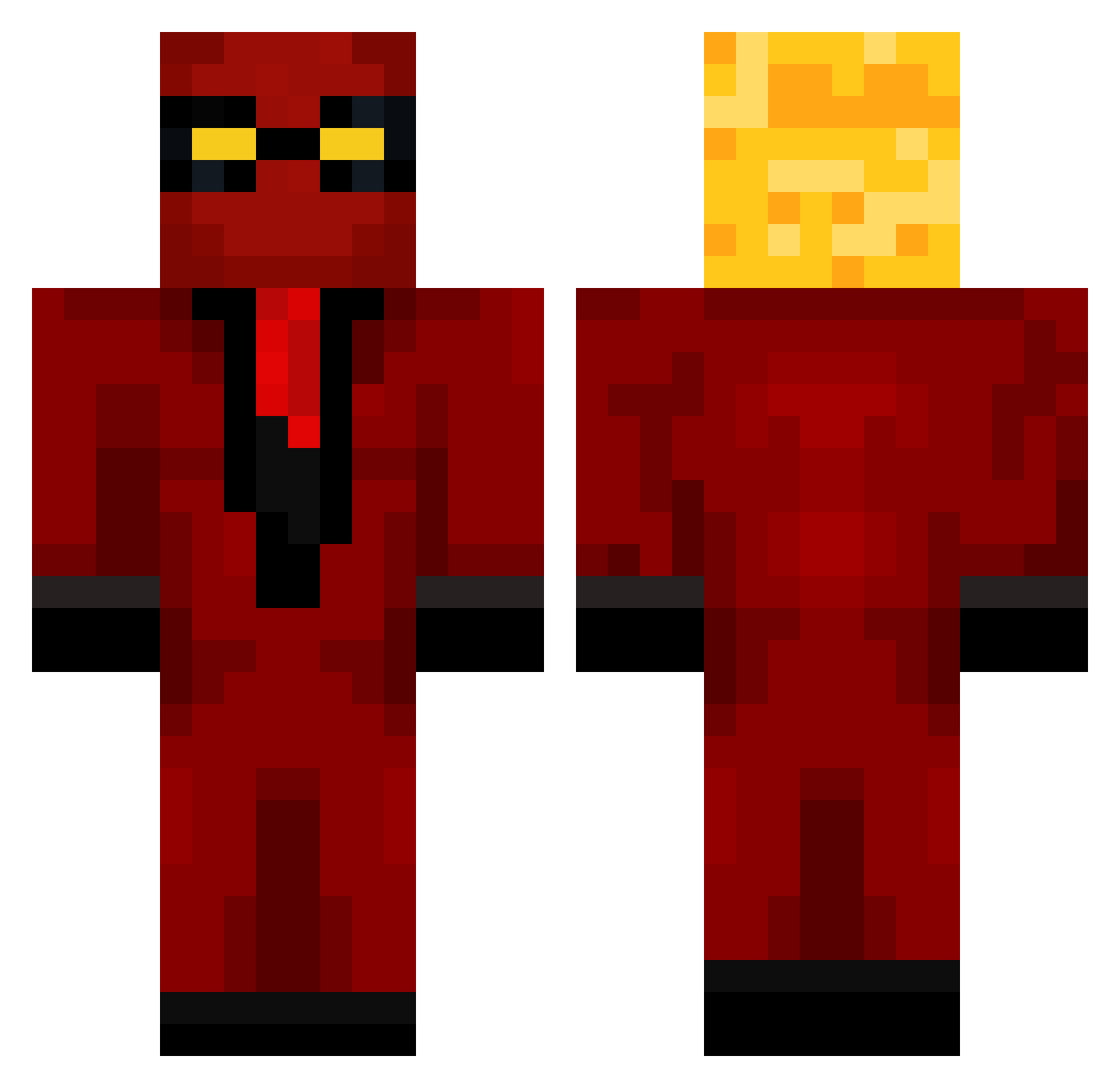 BUBOSO_LTD Minecraft skin, front and back view