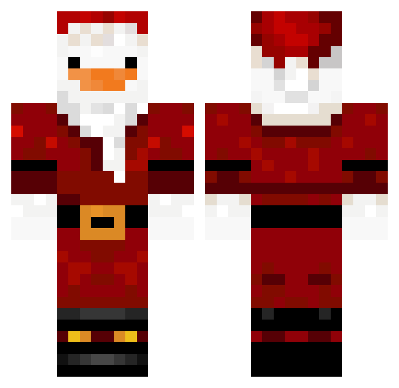 toolBike Minecraft skin, front and back view