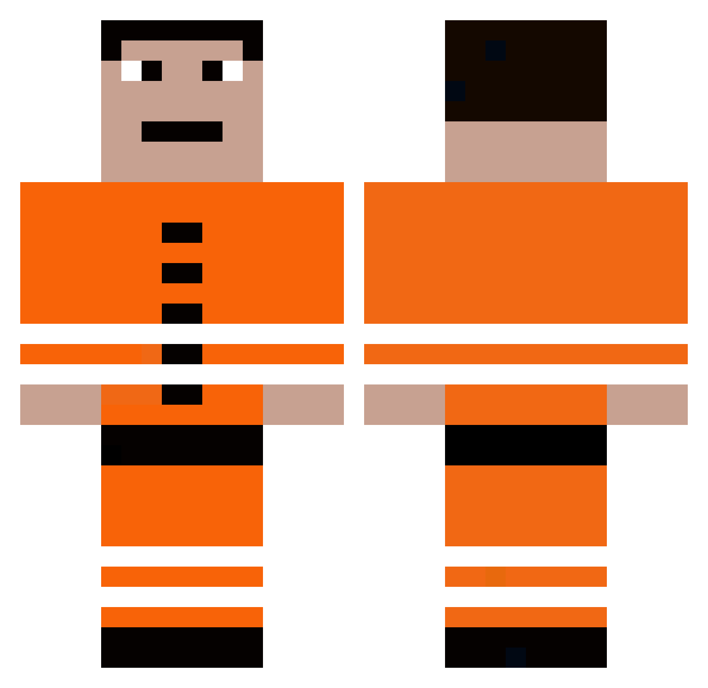 I_Pickup_Garbage Minecraft skin, front and back view