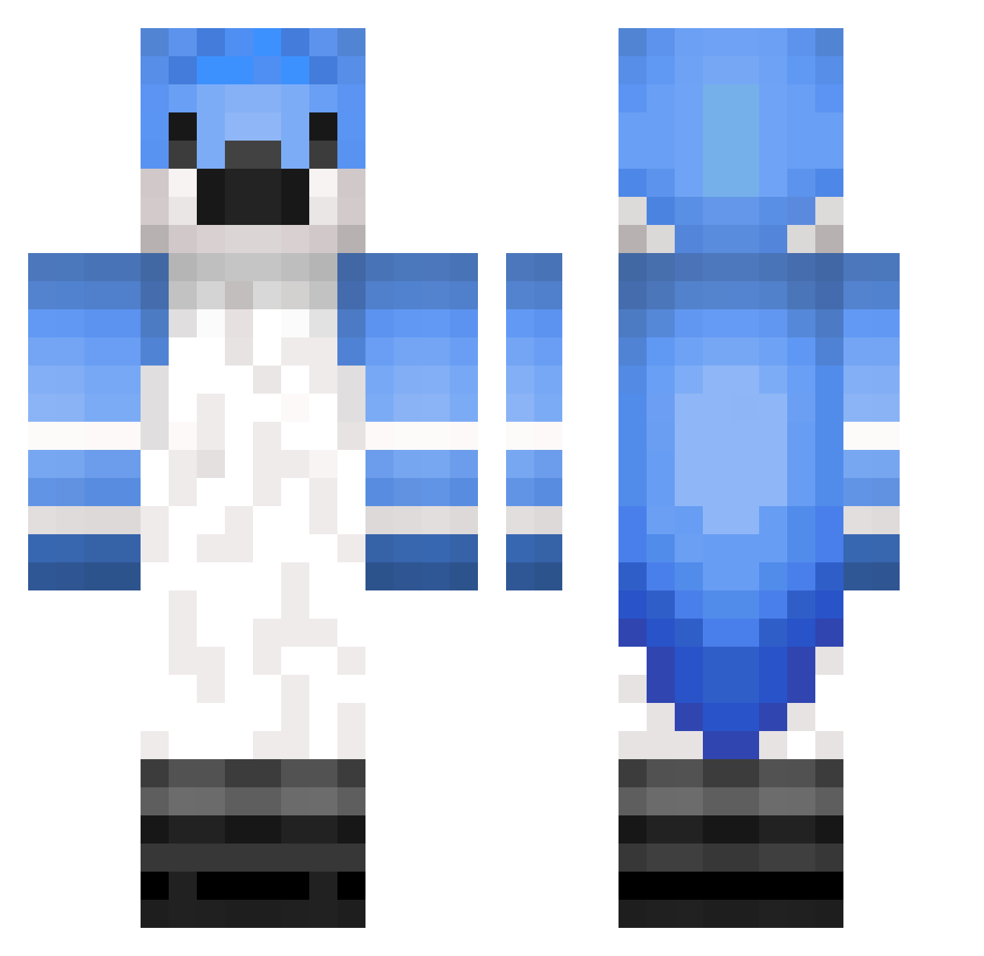 Xi_Mo_1012 Minecraft skin, front and back view