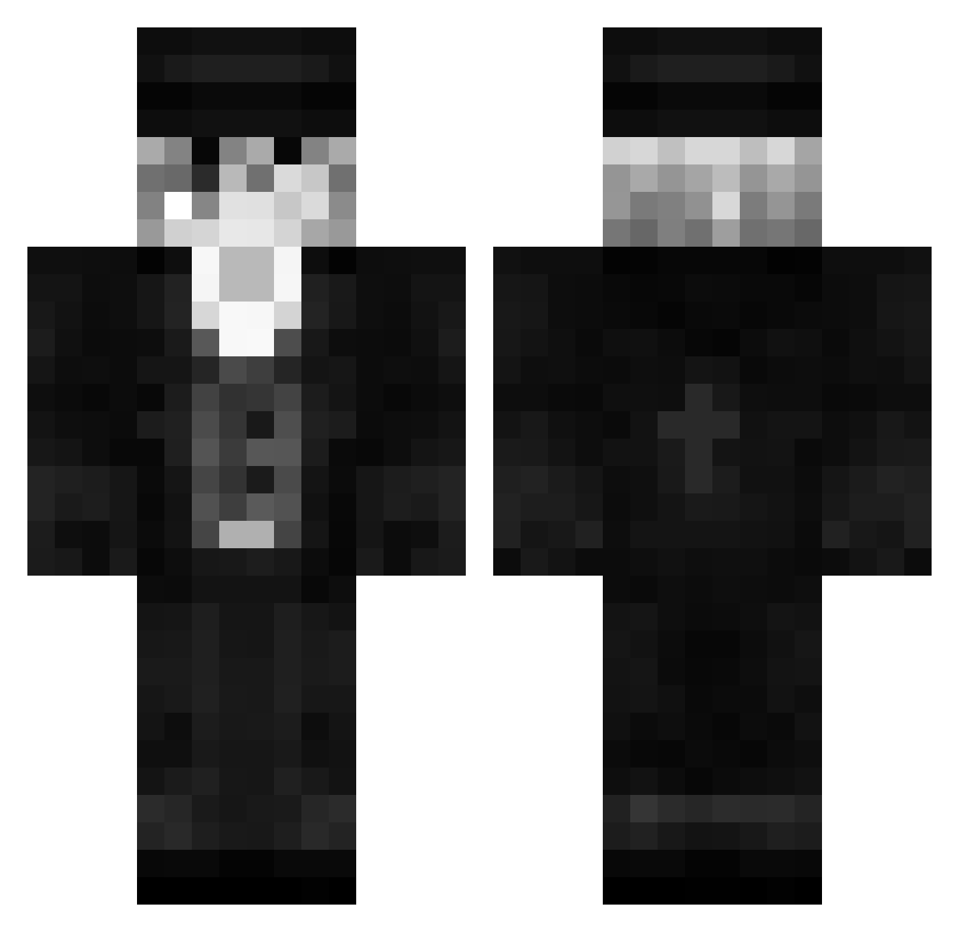Maxwel2439 Minecraft skin, front and back view